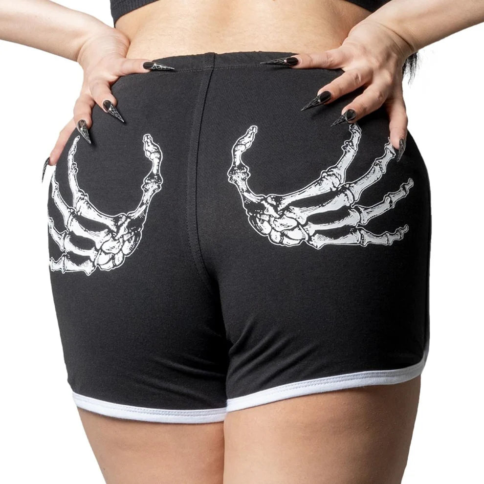 SKELETON HAND WOMEN'S BOOTY SHORTS