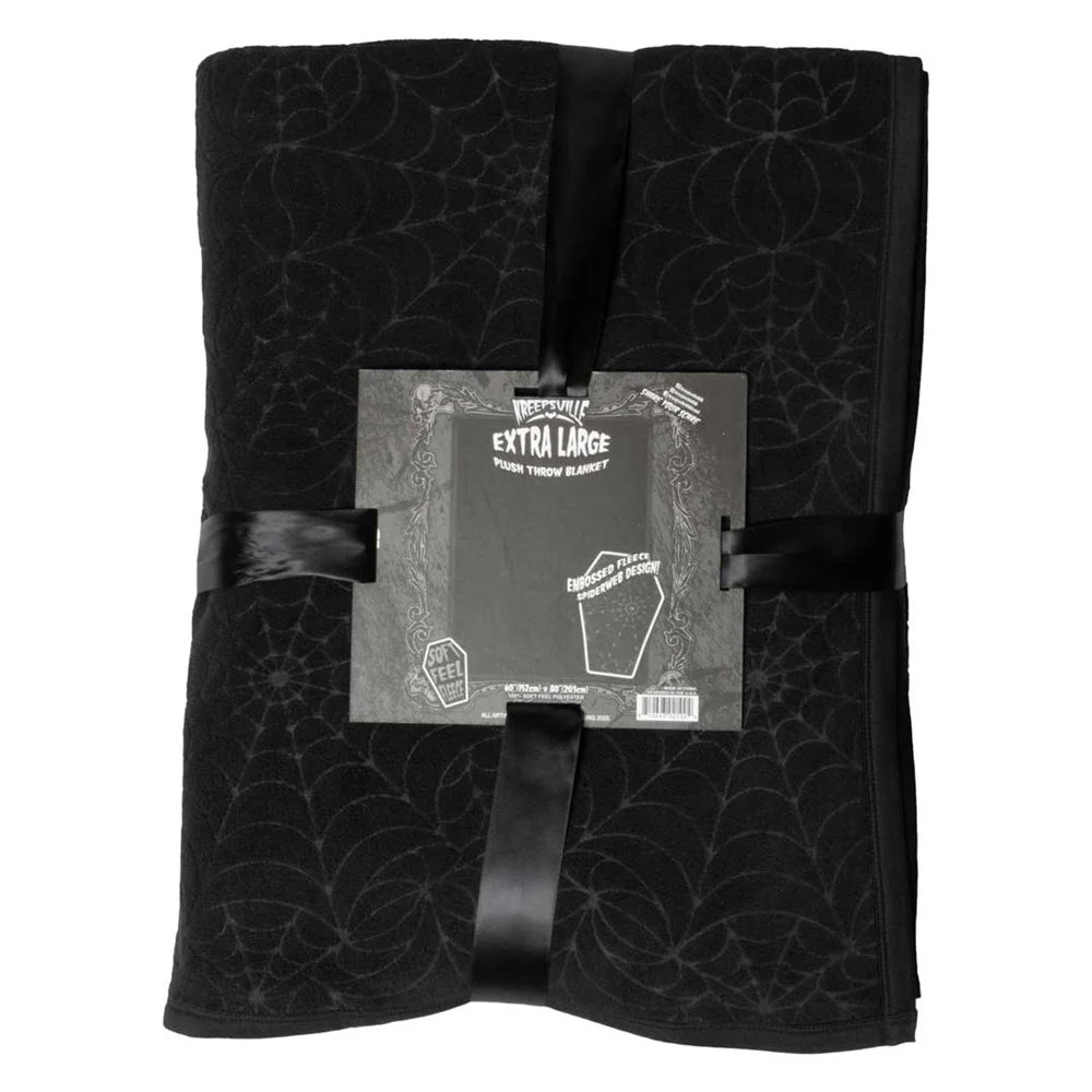 EMBOSSED SPIDERWEB XL THROW BLANKET