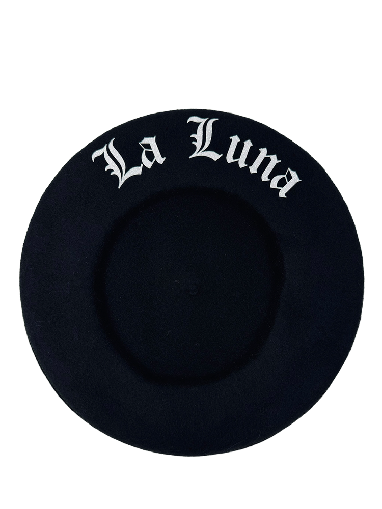 LA LUNA BERET - BLACK/WHITE