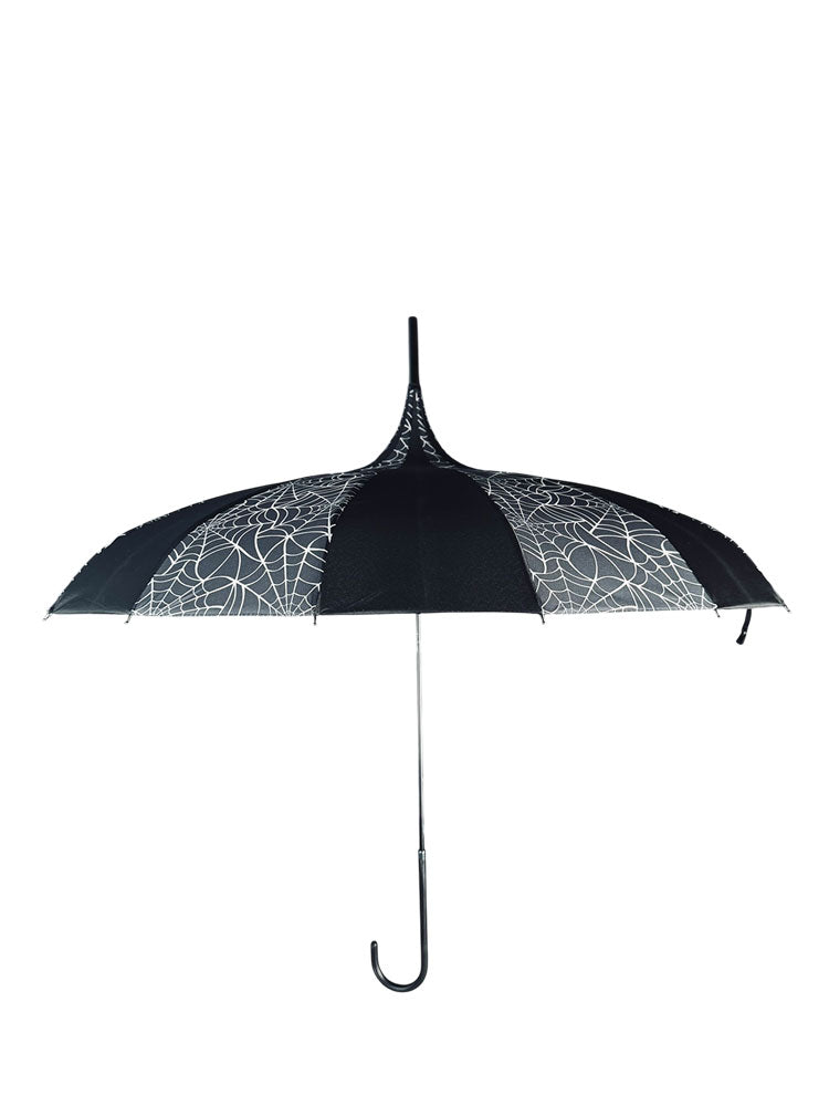 MARCELINE WEB PARASOL - BLACK/WHITE