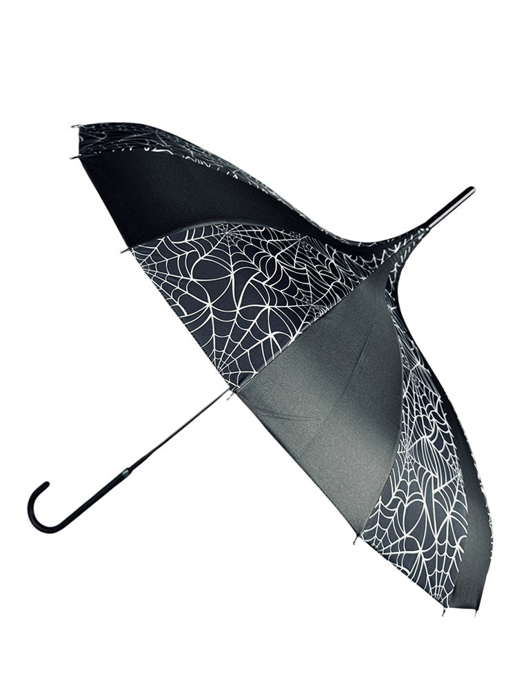 MARCELINE WEB PARASOL - BLACK/WHITE