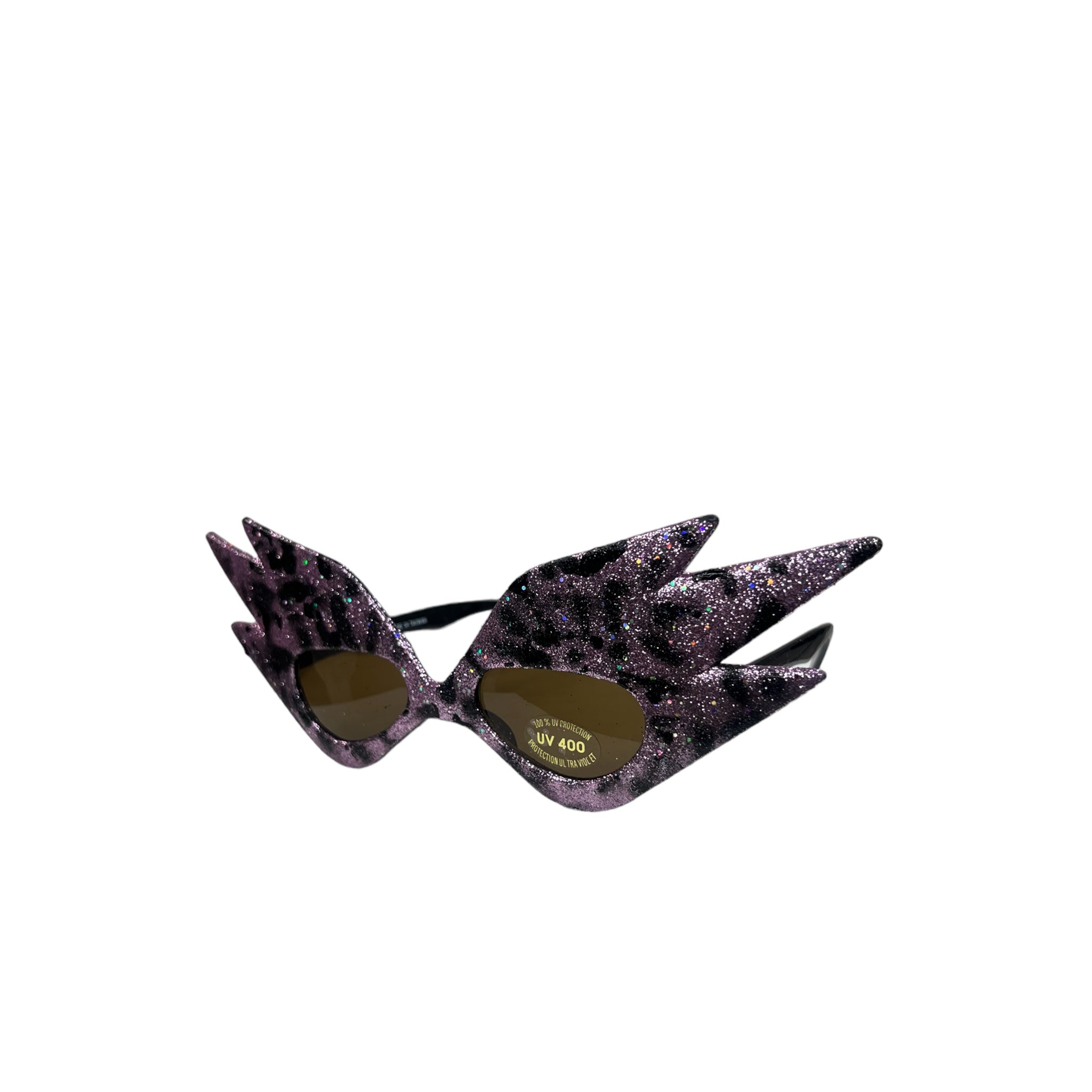COOL PLACES TONIGHT SUNGLASSES PURPLE/BLACK GLITTER