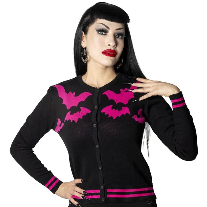 BAT FLOCK PINK CARDIGAN