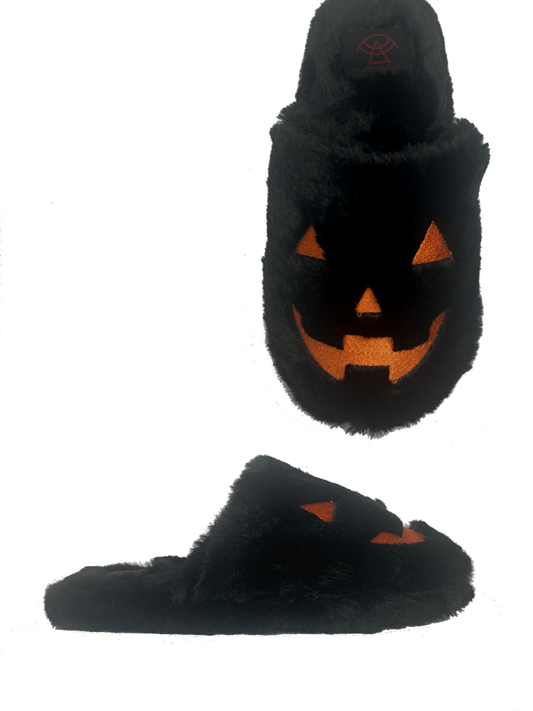 Jack O'lantern Trick Or Treat Creepers Shoes Black