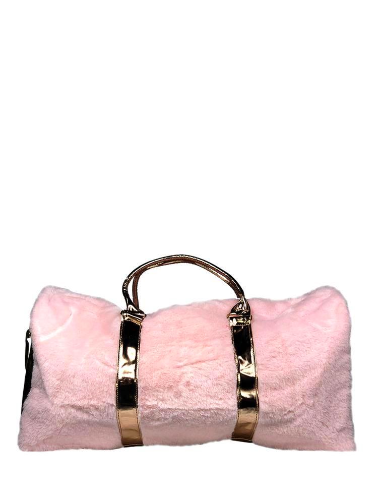FUR WEEKENDER - PINK/ROSE GOLD GLITTER