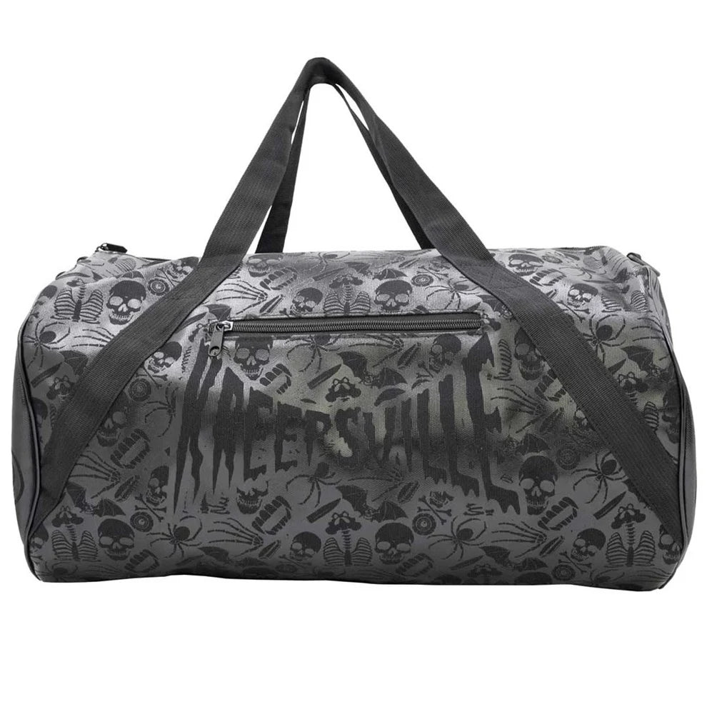 SKULL BLACK BARREL BAG