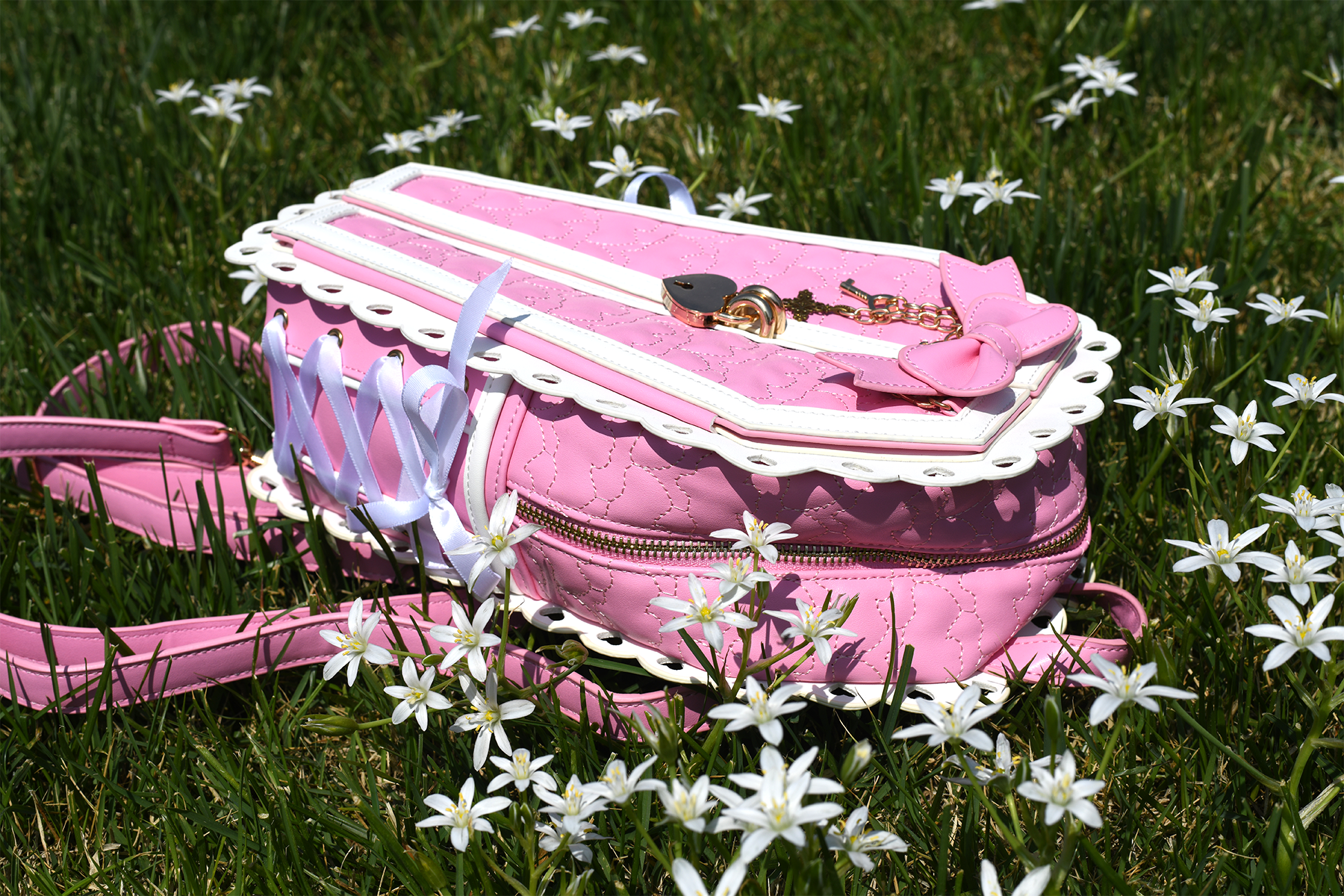 COFFIN ITA BAG - PINK/WHITE