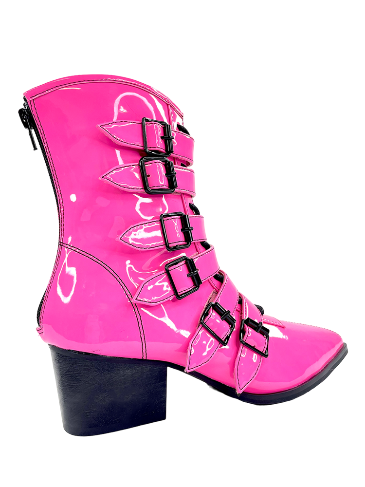 COVEN BOOT - HOT PINK PATENT
