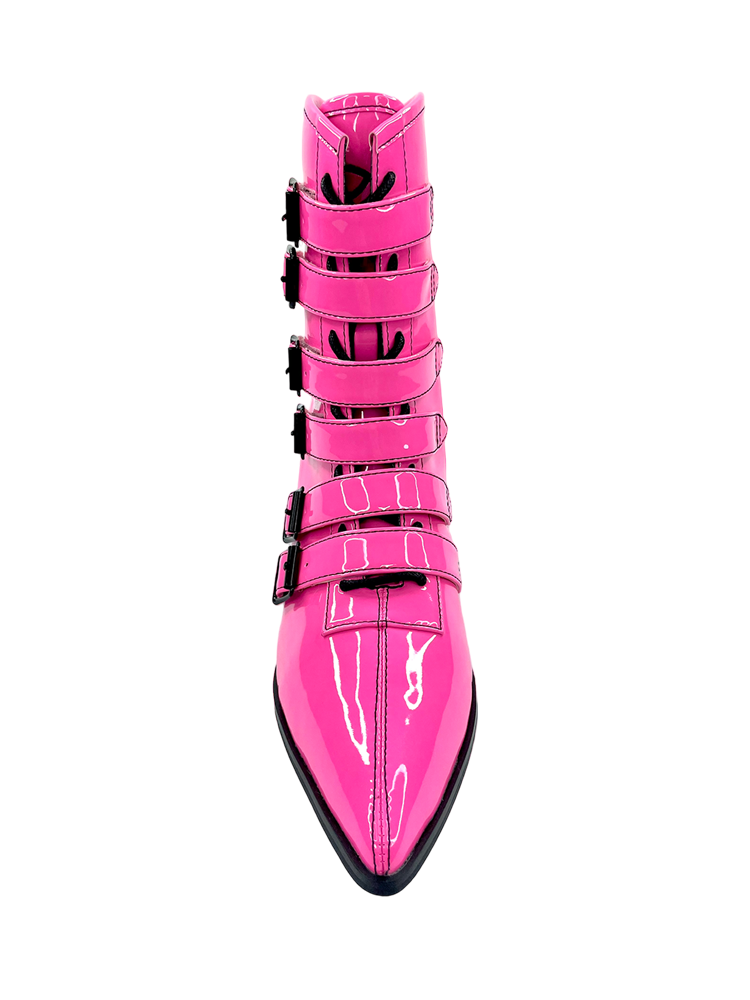 COVEN BOOT - HOT PINK PATENT
