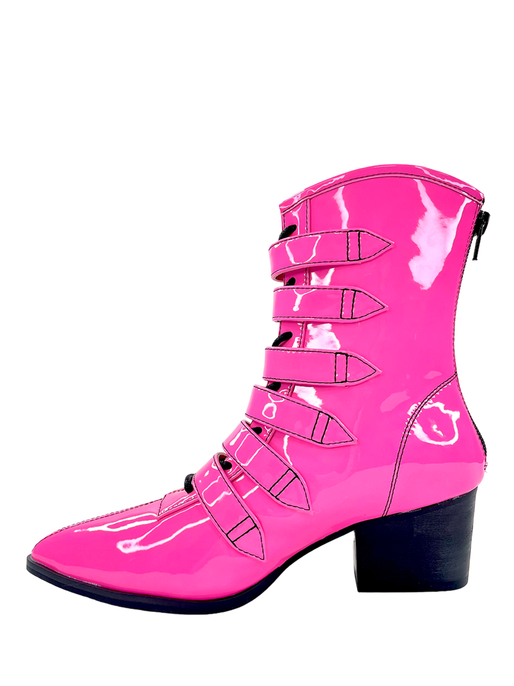COVEN BOOT - HOT PINK PATENT