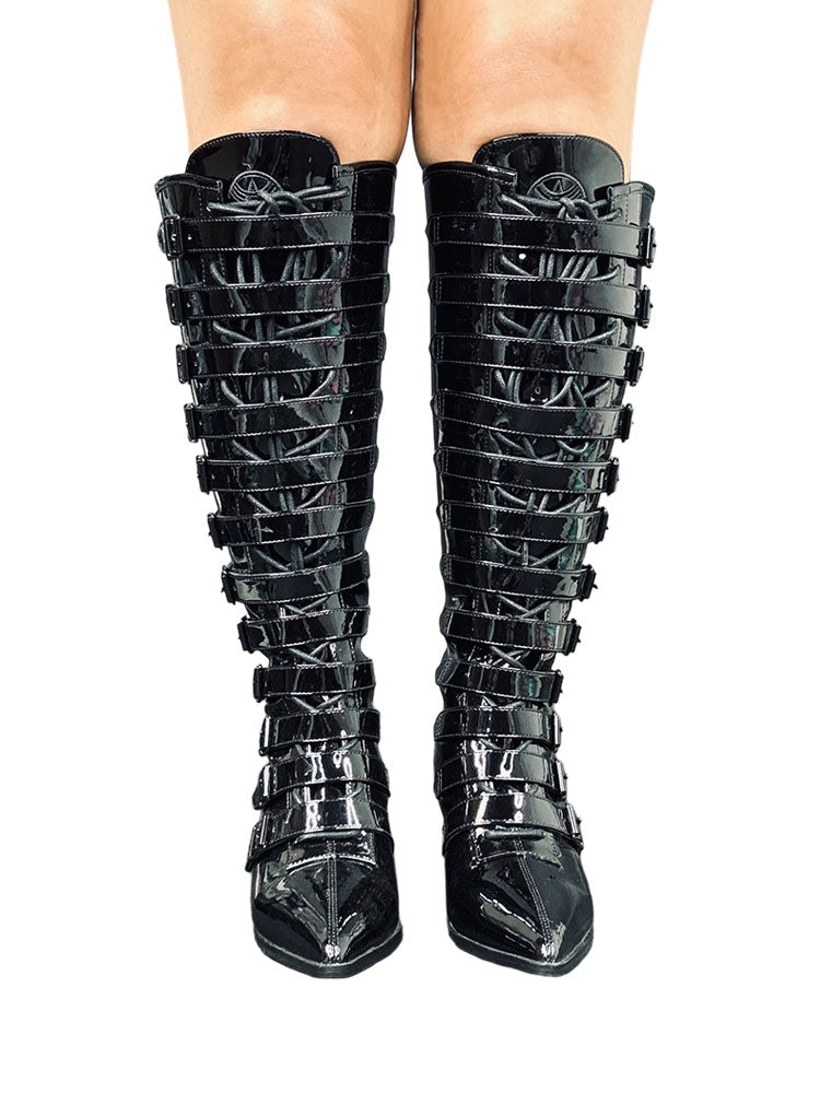 COVEN BOOT MAX - BLACK PATENT