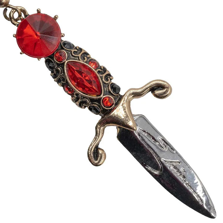 ELVIRA DAGGER EARRINGS - RED