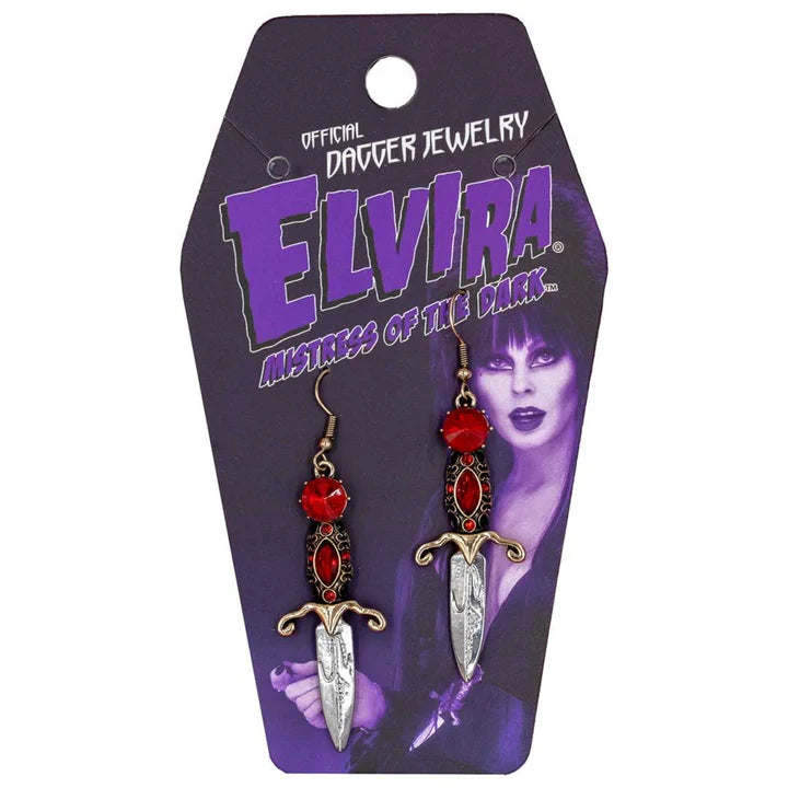 ELVIRA DAGGER EARRINGS - RED