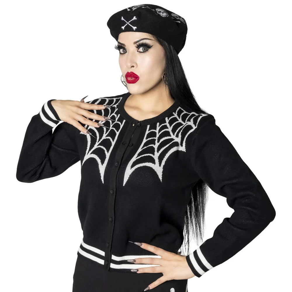 SPIDERWEB WHITE CARDIGAN