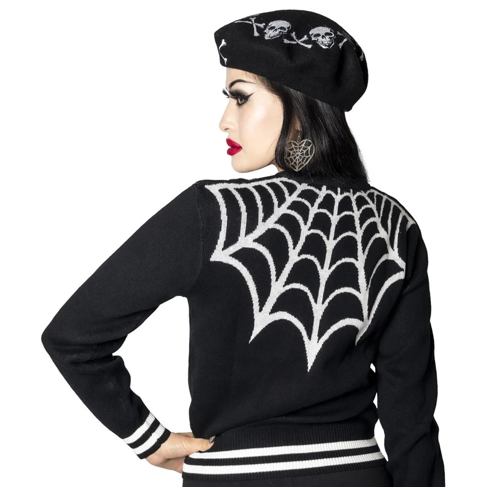 SPIDERWEB WHITE CARDIGAN