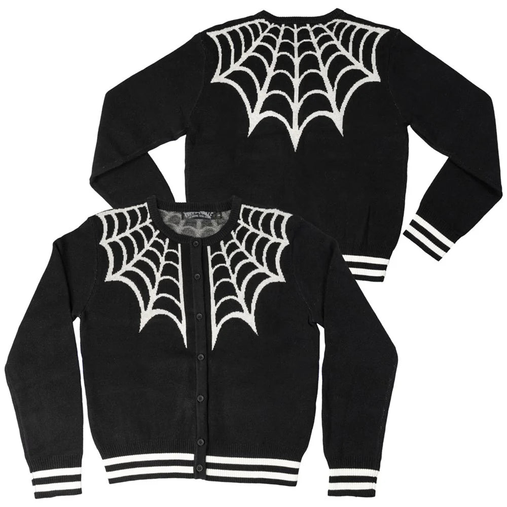 SPIDERWEB WHITE CARDIGAN