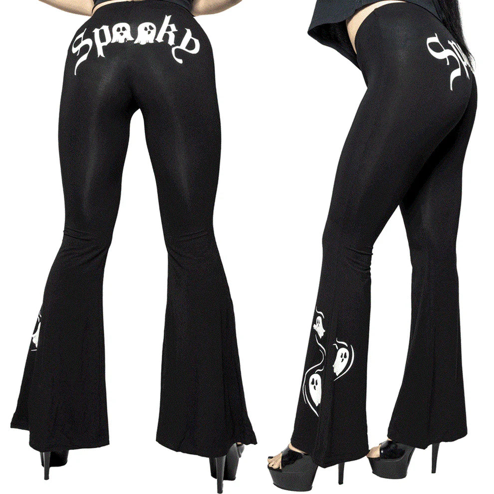 SPOOKY GHOST GLOW FLARE LEGGINGS