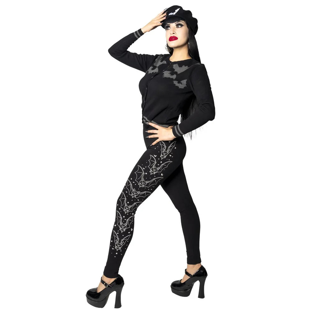 BAT OUTLINE GLOW LEGGINGS