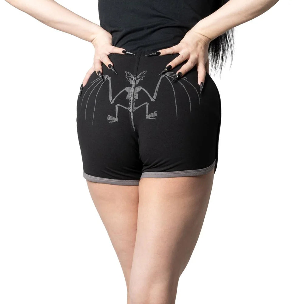 SKELLI BAT WOMEN'S RUNNING SHORTS