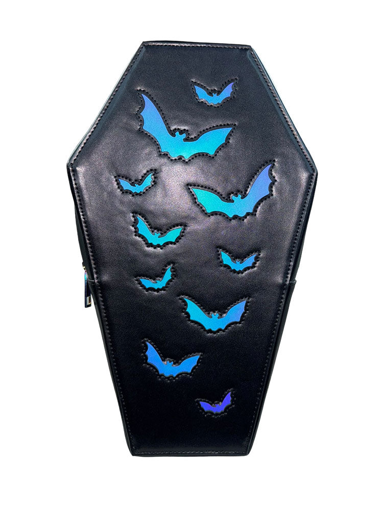 HAUNT BAT COFFIN BACKPACK - BLACK/REFLECTIVE