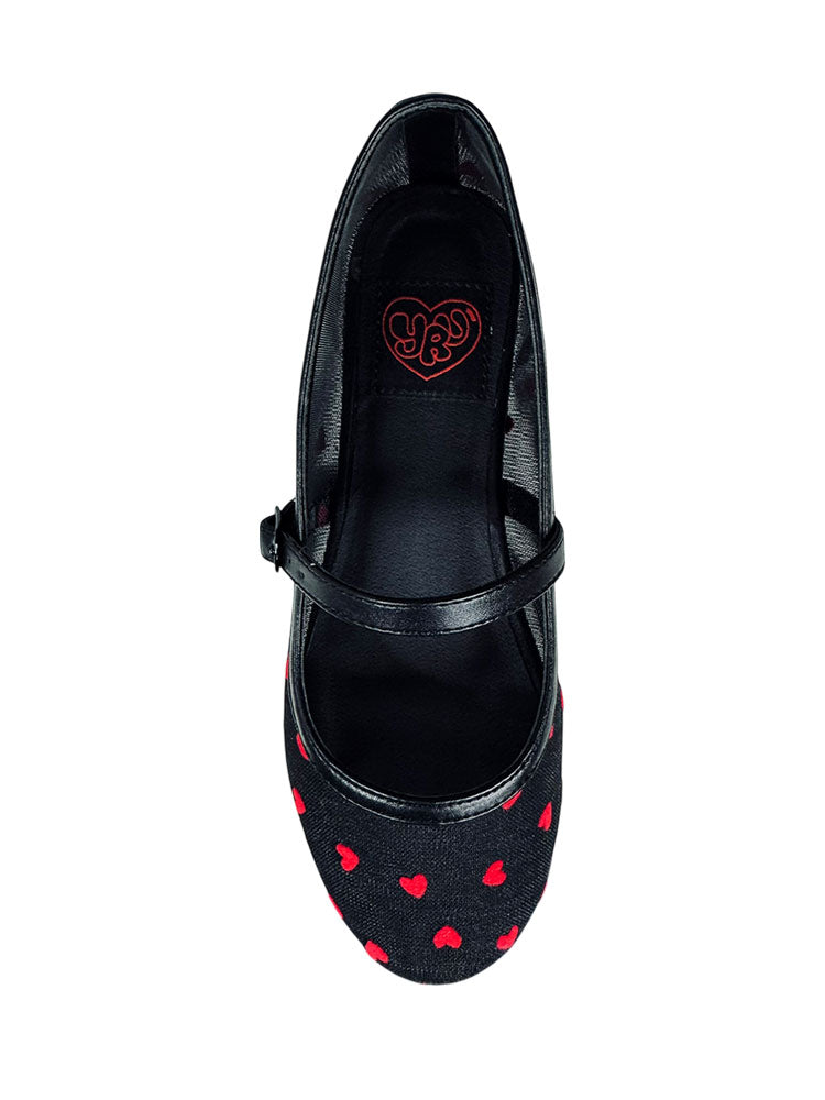 HELENA HEARTS - BLACK/RED