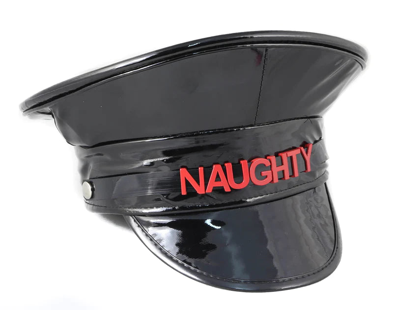 CAPTAIN HAT NAUGHTY - BLACK/RED
