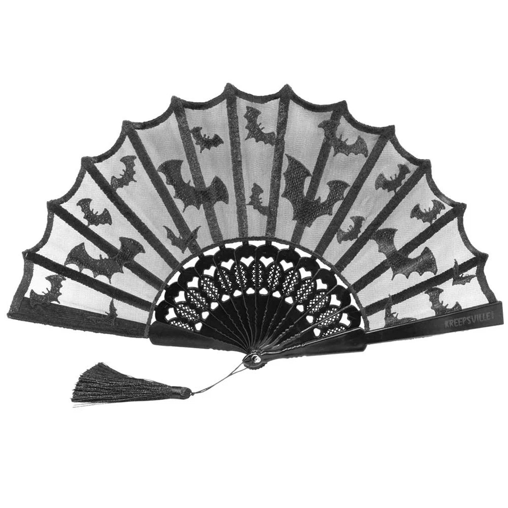 BAT LACED HAND FAN