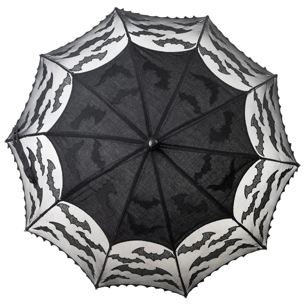 BAT LACE PARASOL - BLACK