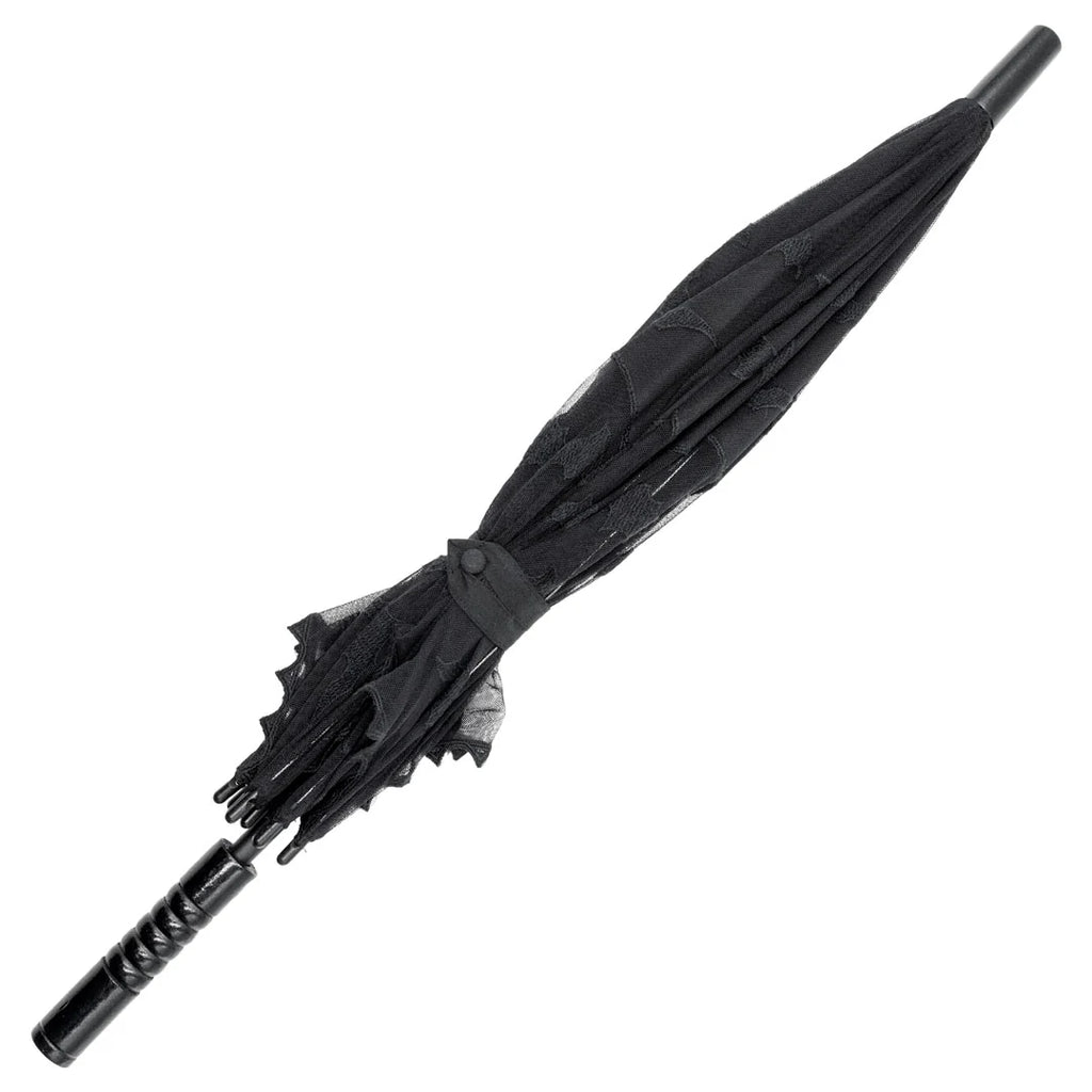 BAT LACE PARASOL - BLACK