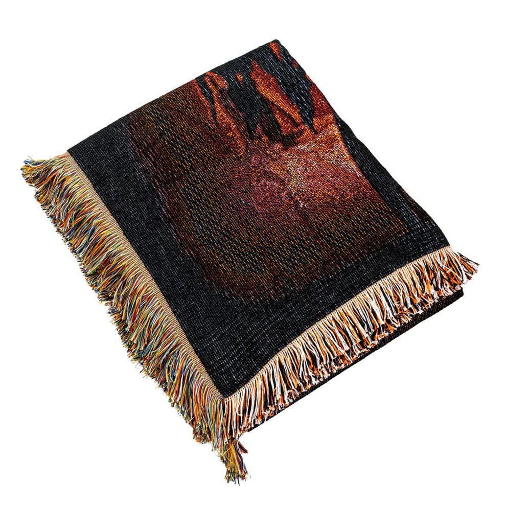 ELVIRA PUMPKIN TAPESTRY THROW BLANKET