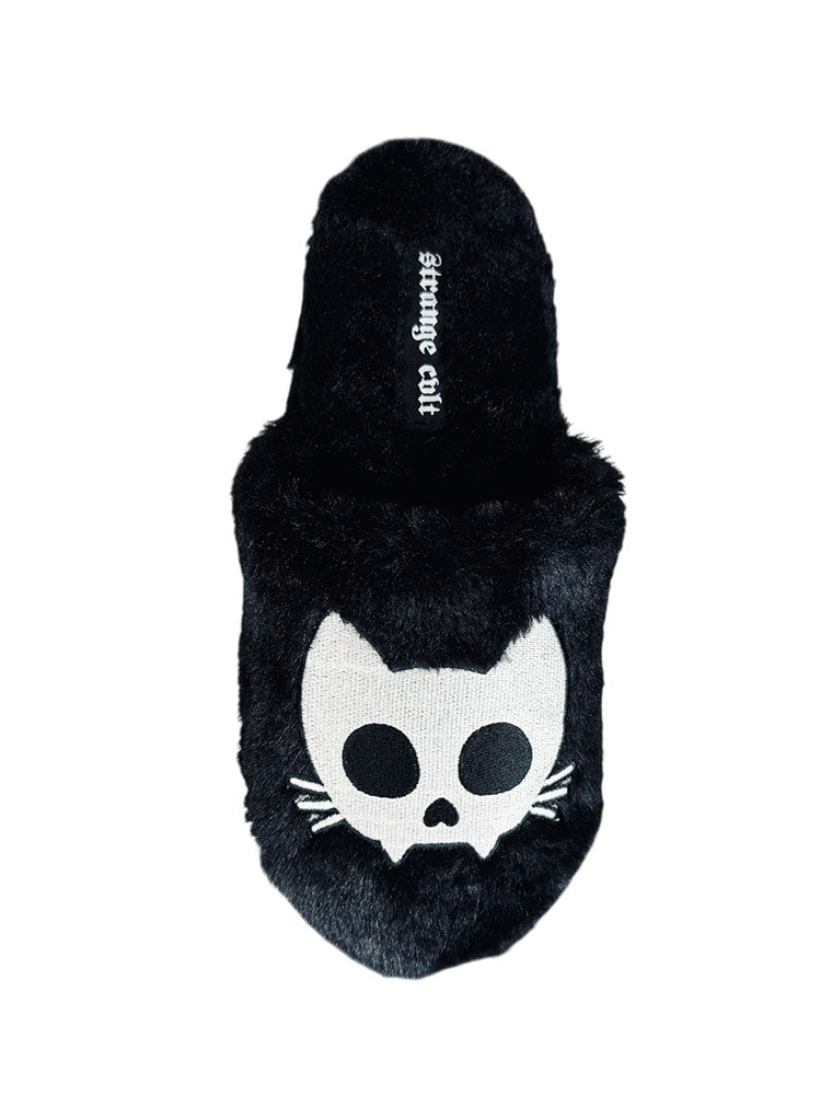 KREEPY KOZY KITTY SKULL - BLACK/WHITE