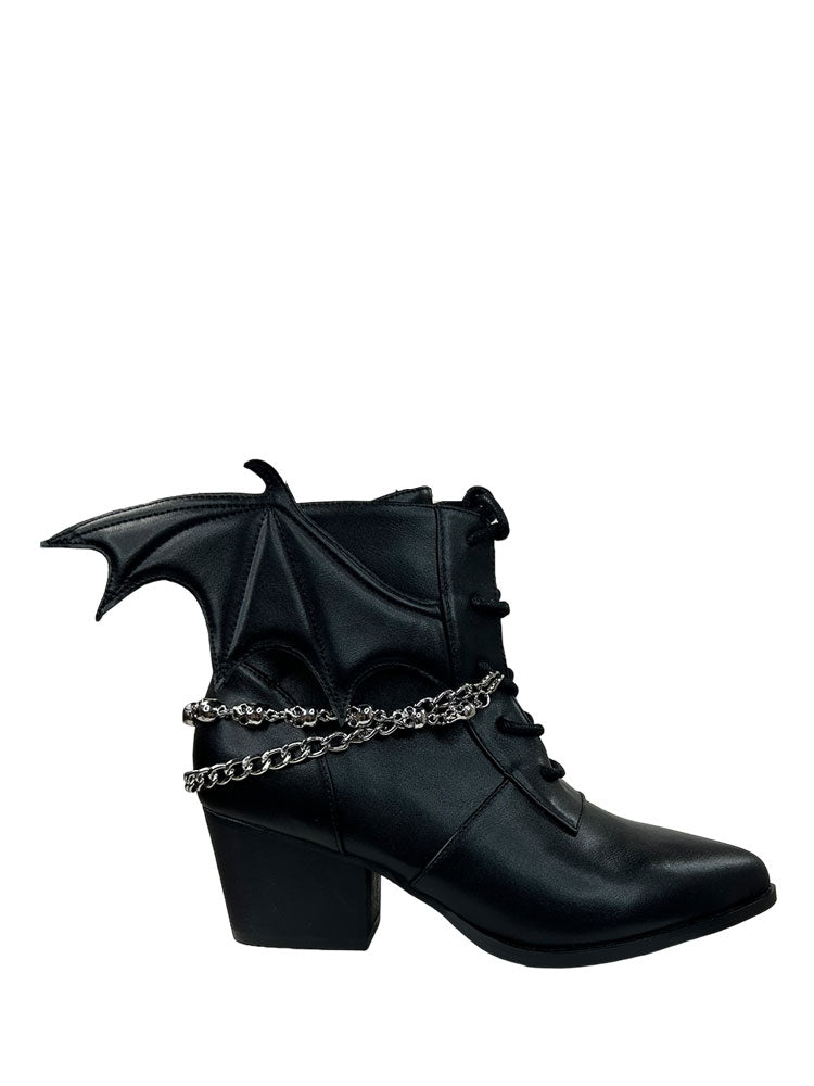 NADJA BAT WING - BLACK LEATHER