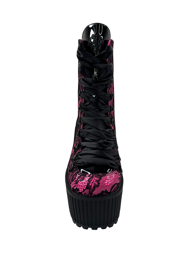 PANDORA LACE - BLACK/HOT PINK