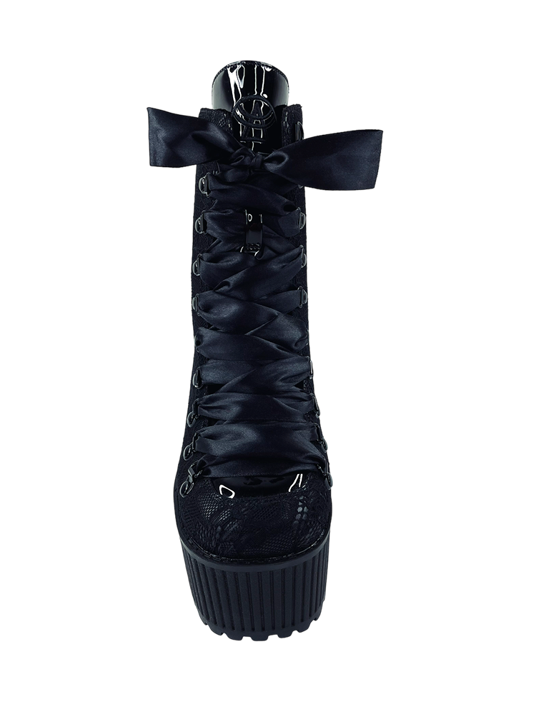 Pandora Platform Boot Black Lace