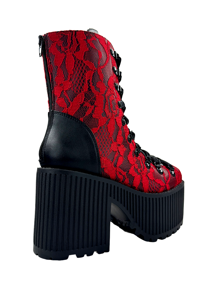 PANDORA LACE - BLACK/RED