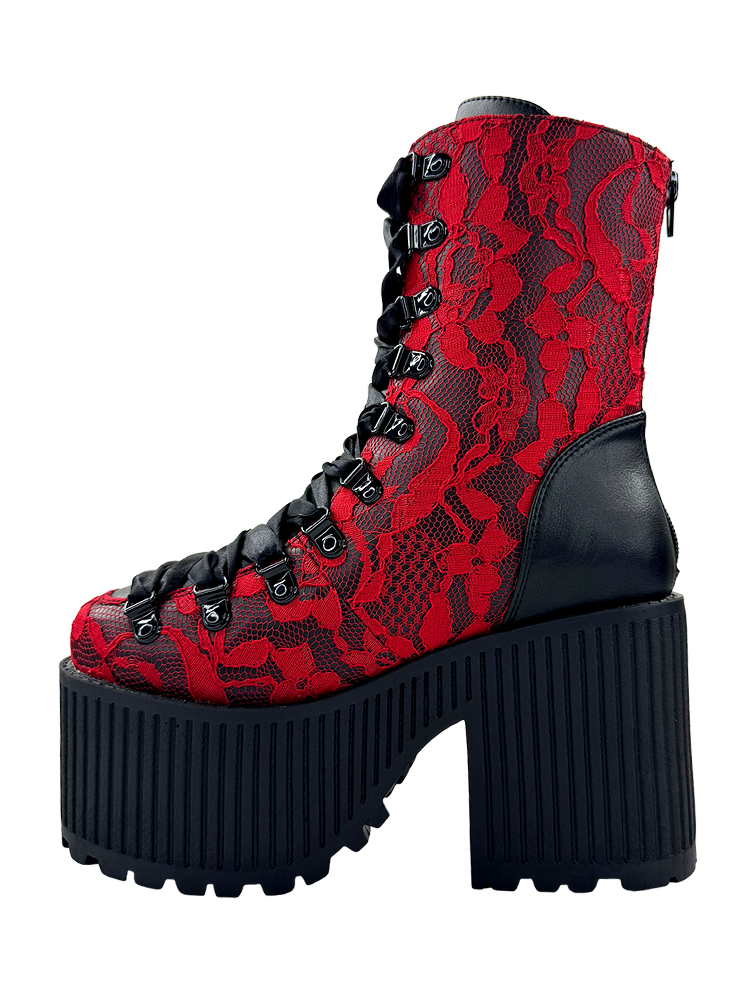 PANDORA LACE - BLACK/RED