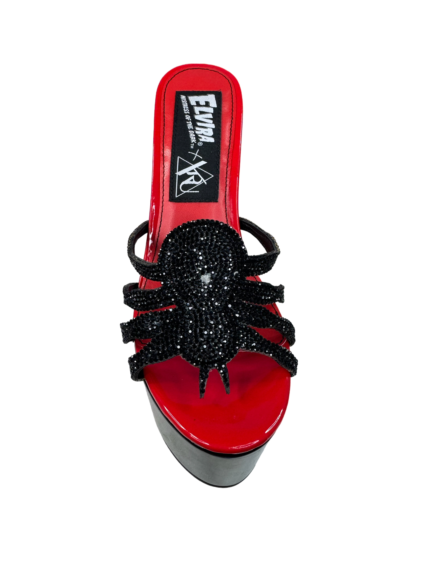 ELVIRA SPIDER PUMP - BLACK/RED