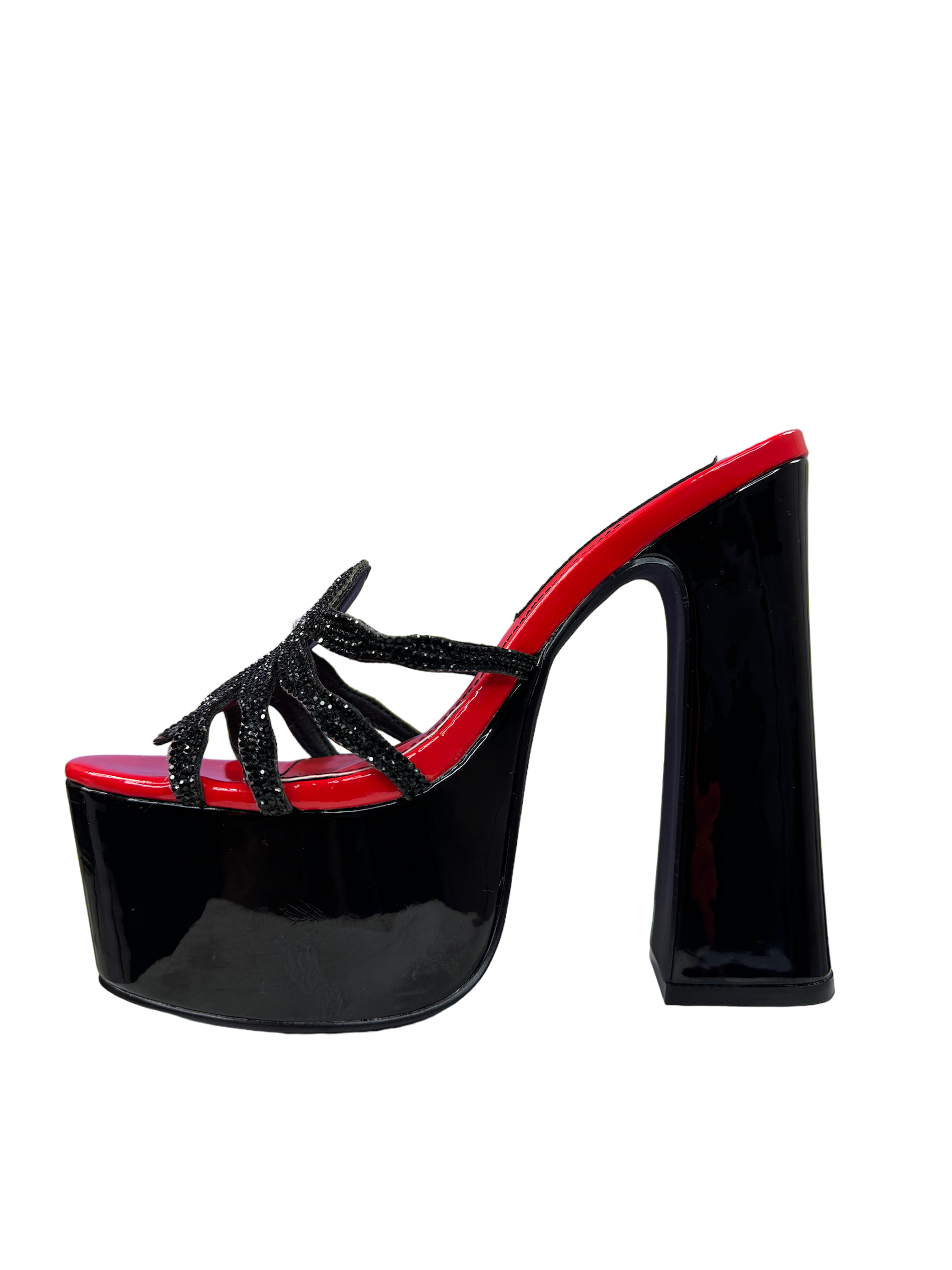 ELVIRA SPIDER PUMP - BLACK/RED