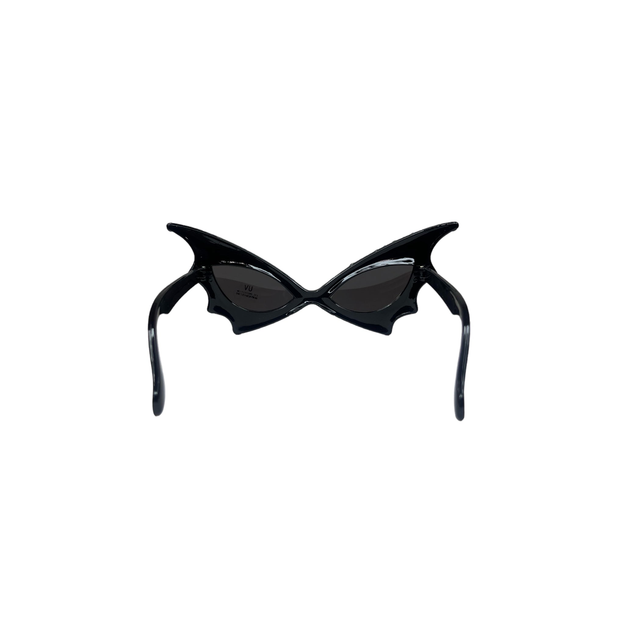 BAT OVERSIZED RHINESTONE SUNGLASSES - BLK/WHITE