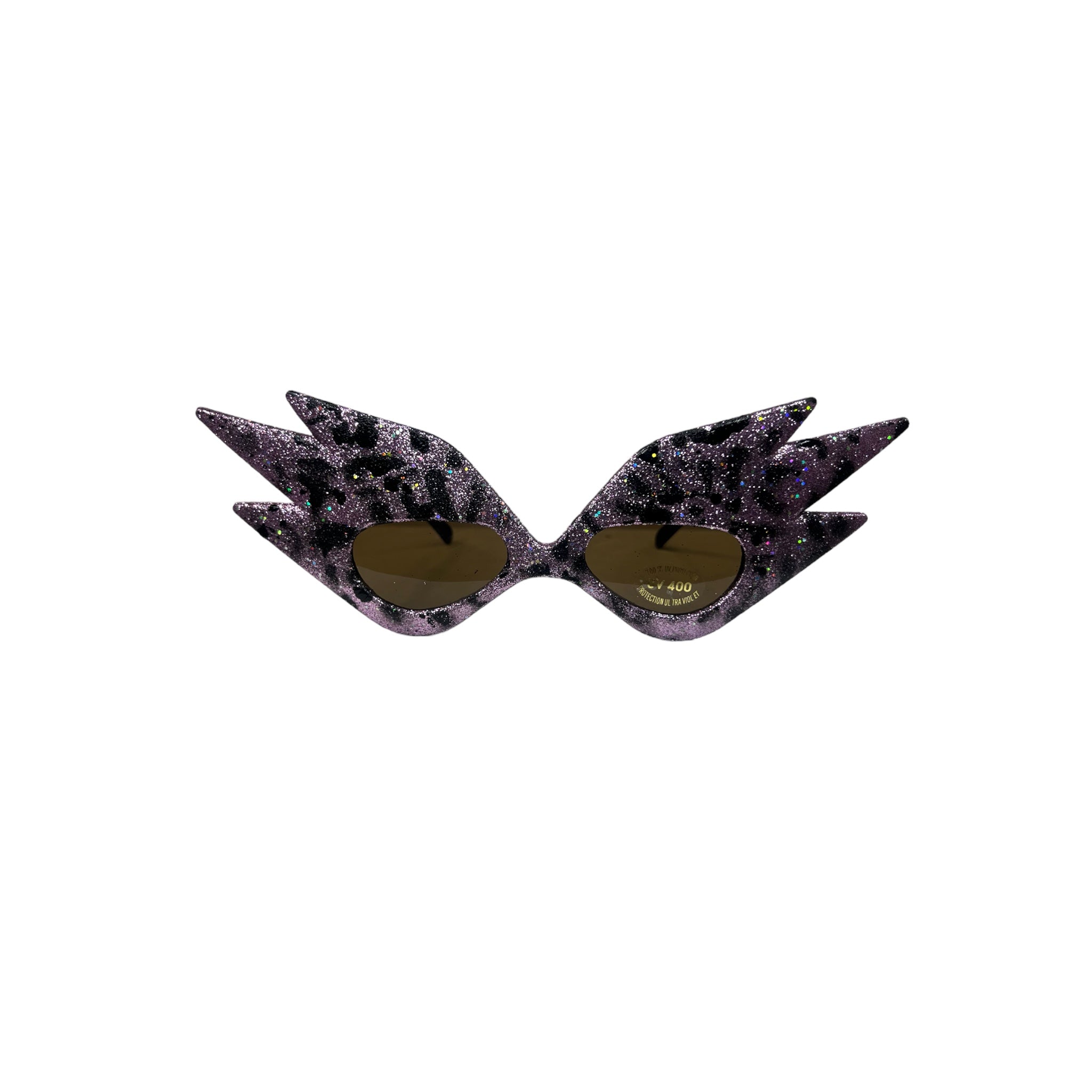 COOL PLACES TONIGHT SUNGLASSES PURPLE/BLACK GLITTER