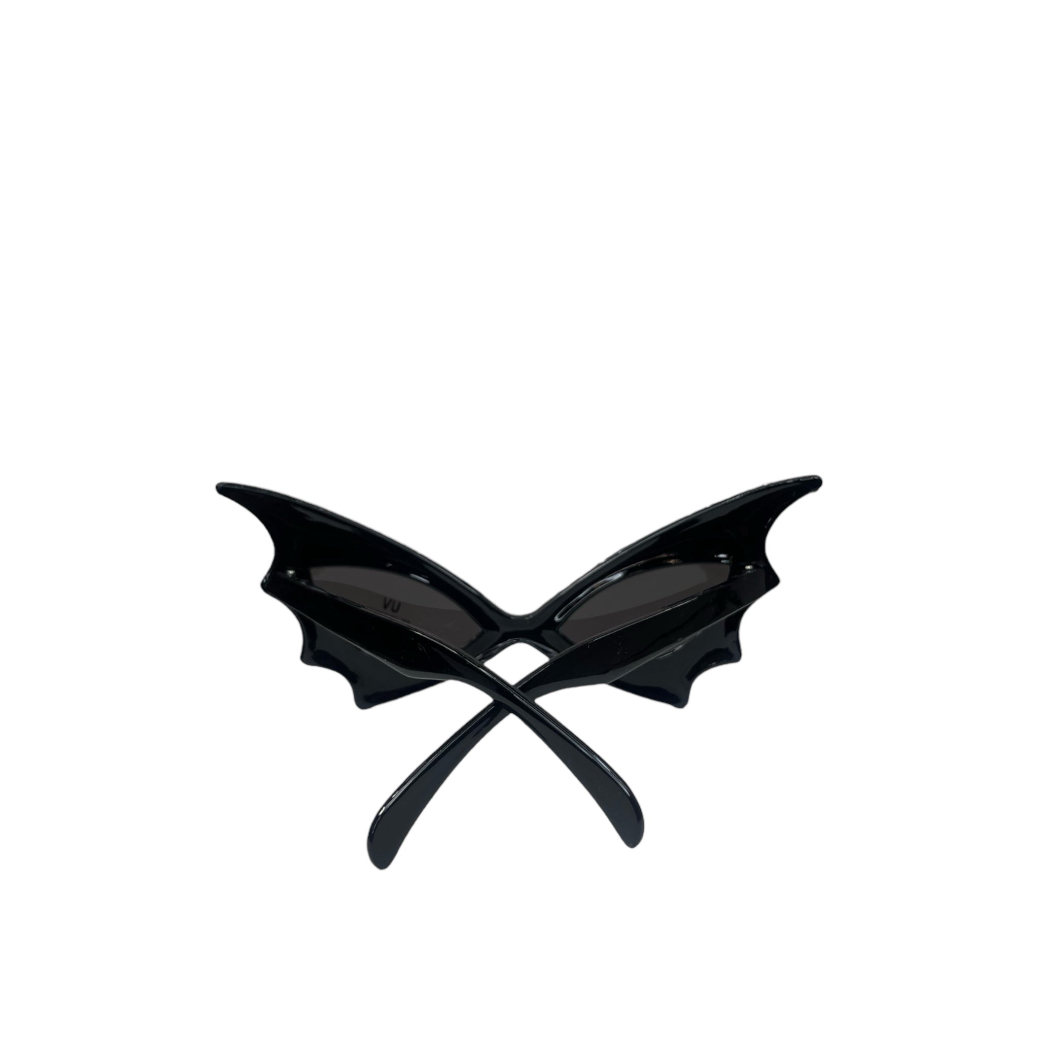 BAT OVERSIZED RHINESTONE SUNGLASSES BLACK/PINK
