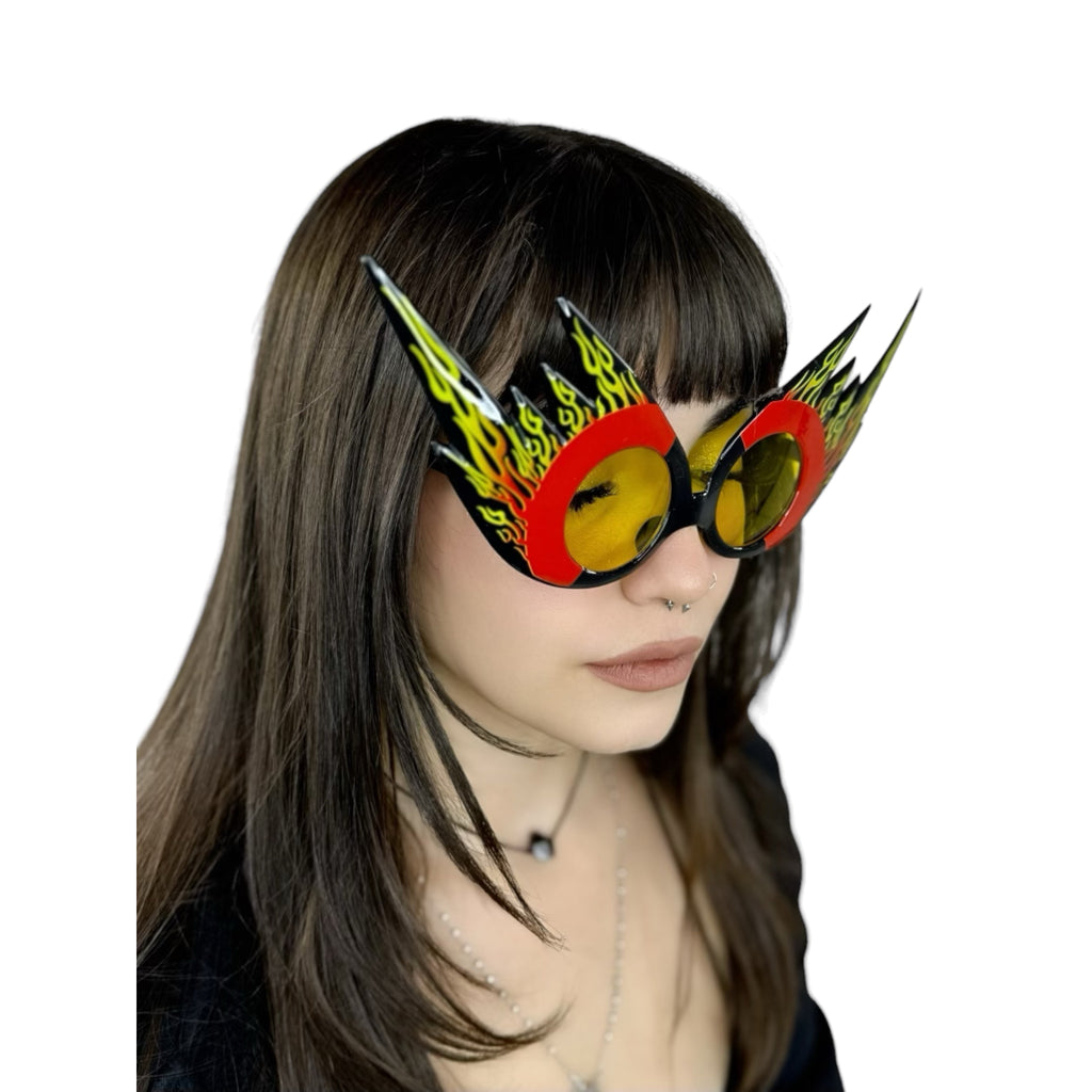 FLAME AND FIRE 80s SUNGLASSES