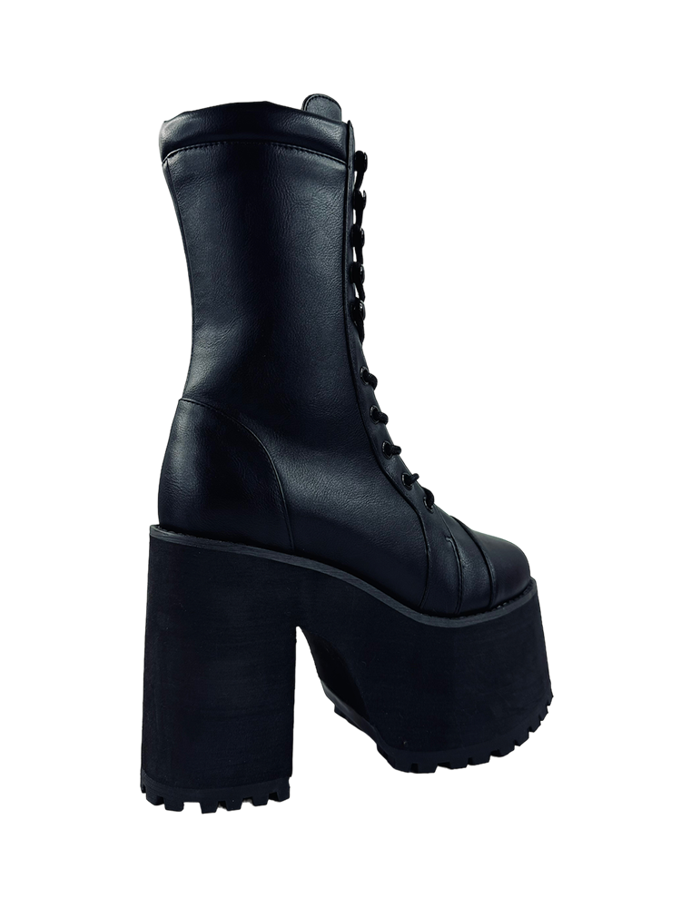 RAVEN - BLACK PU LEATHER