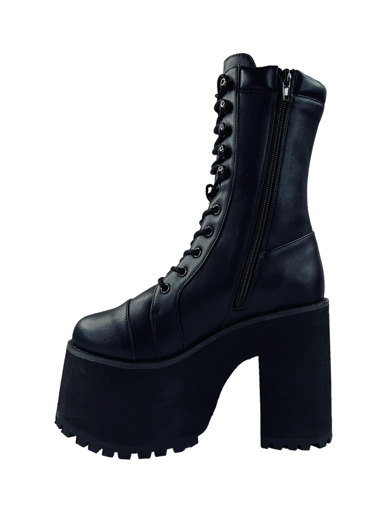 RAVEN - BLACK PU LEATHER