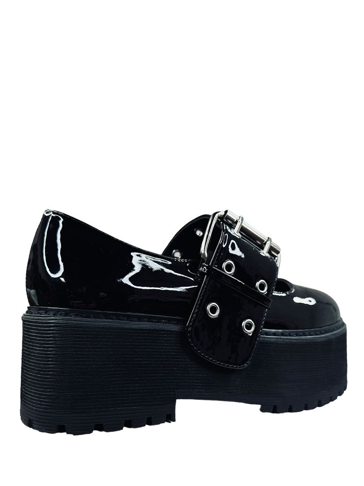 SLAYR MARY JANE - BLACK PATENT