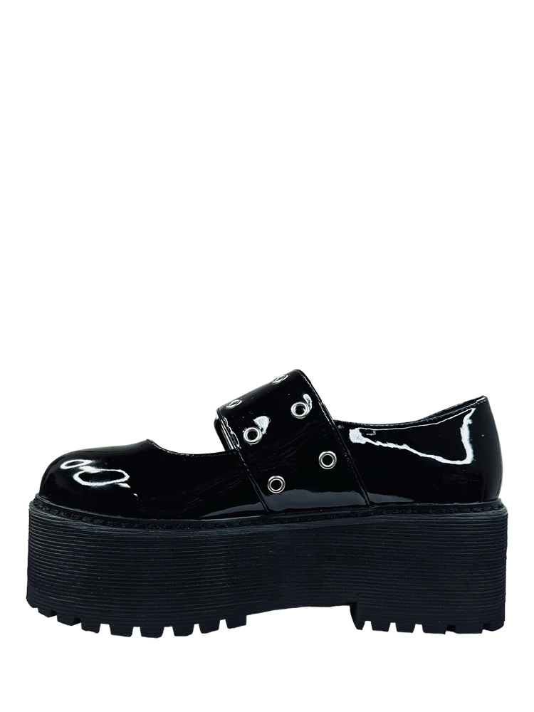 SLAYR MARY JANE - BLACK PATENT