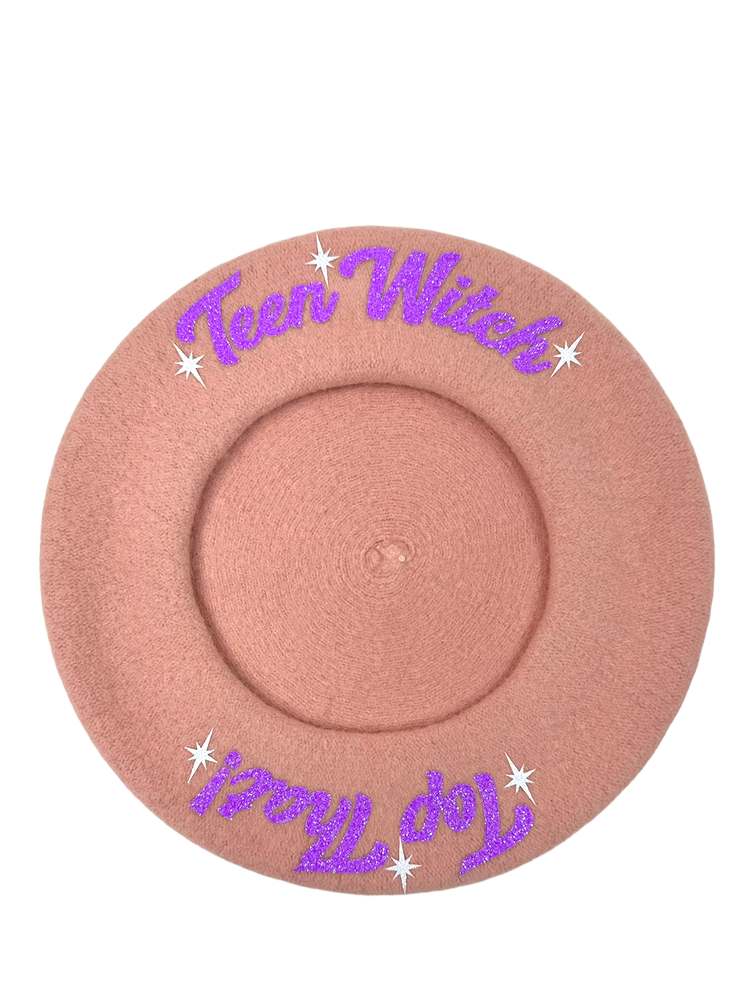 TEEN WITCH BERET - MAUVE/LAVENDER