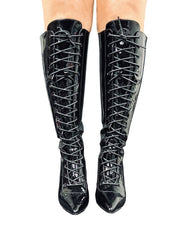 ヴィエネッタ VICTORIA-BOOT-MAX-BLACK-PATENT