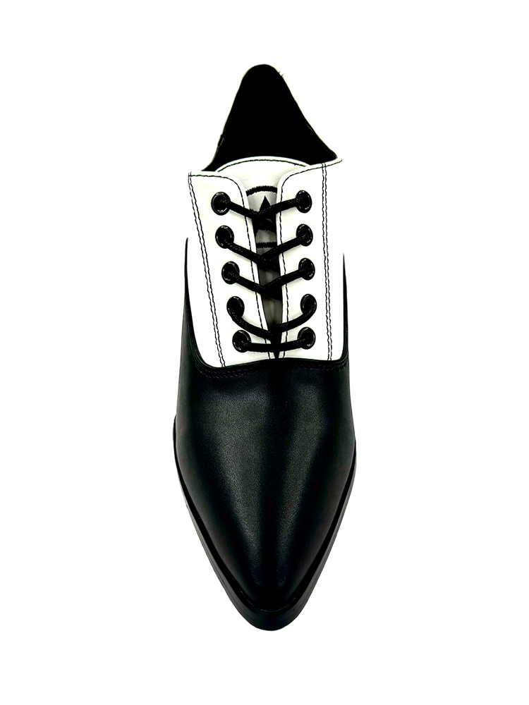 VICTORIA HEEL - BLACK/WHITE