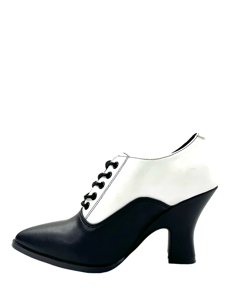 VICTORIA HEEL - BLACK/WHITE
